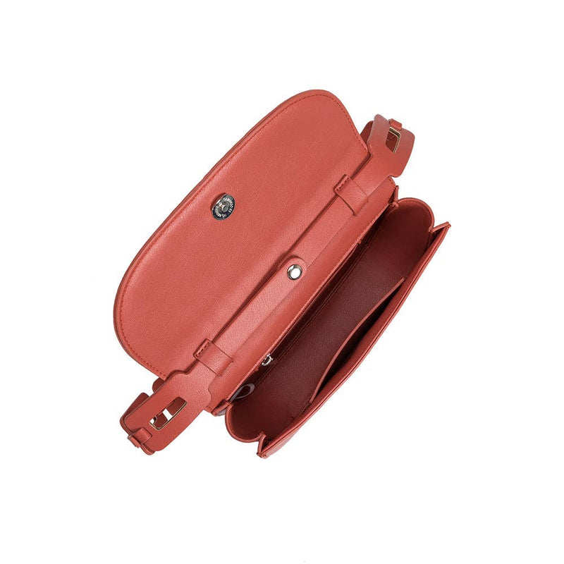 Inez Red Rose Small Vegan Leather Shoulder Bag