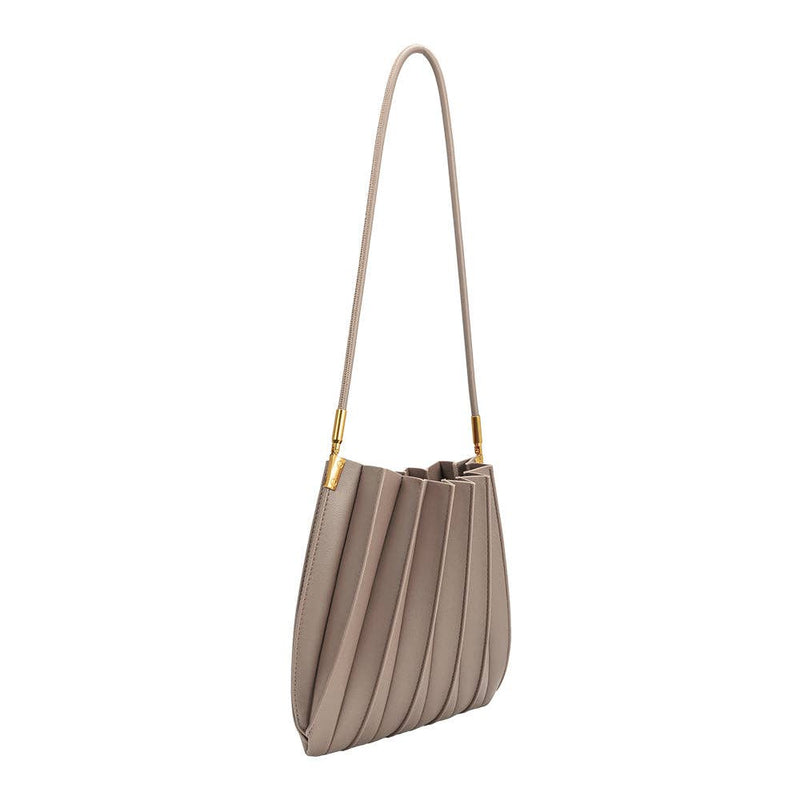 Melie Bianco Carrie Mushroom Pleated Vegan Shoulder Bag