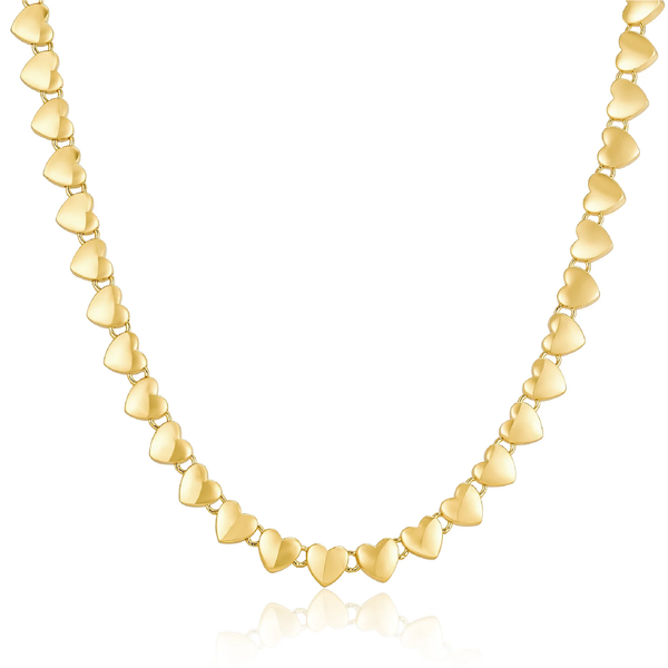 Valentina Heart Chain Necklace - Gold plate