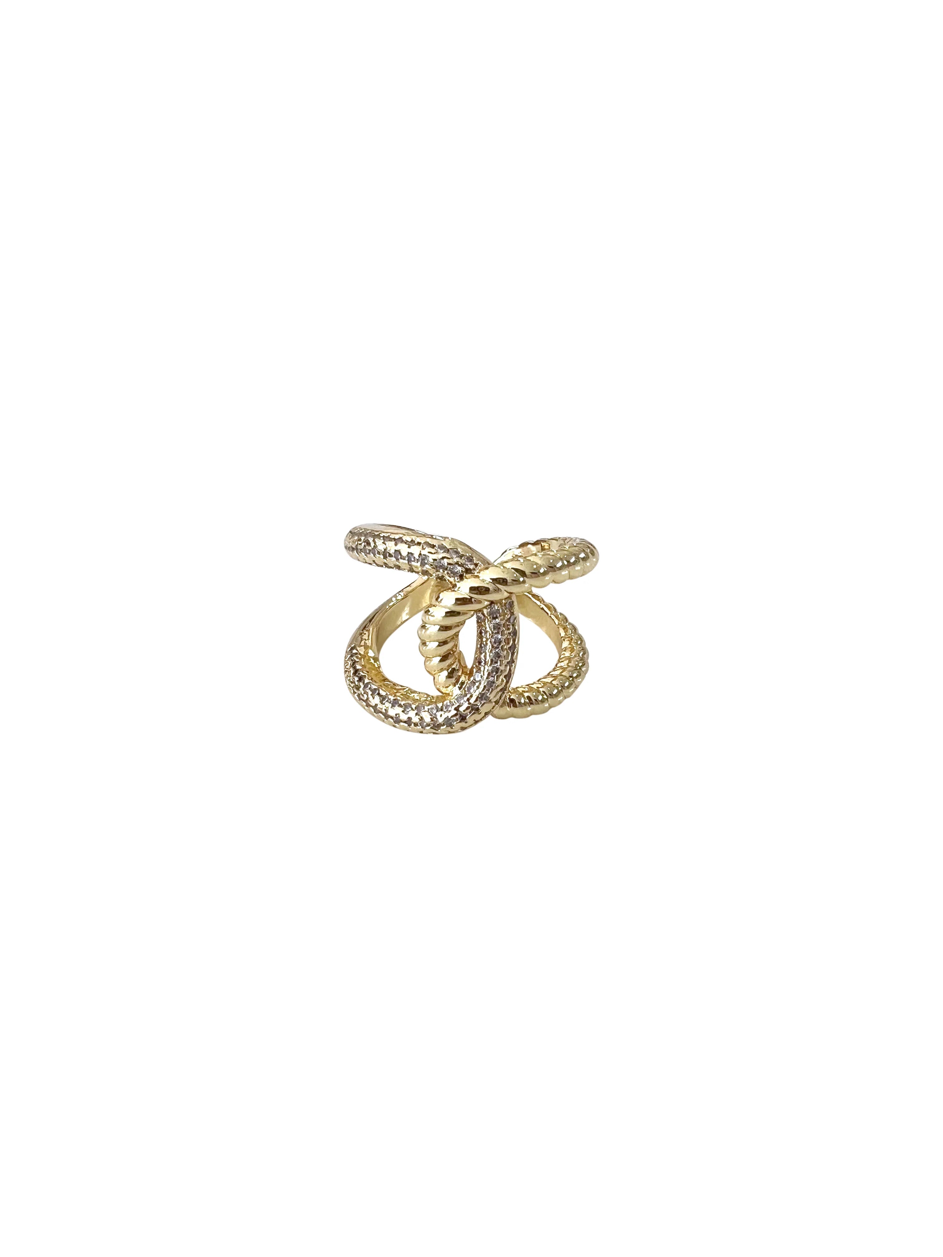 Gemelli Gold Twist Ring