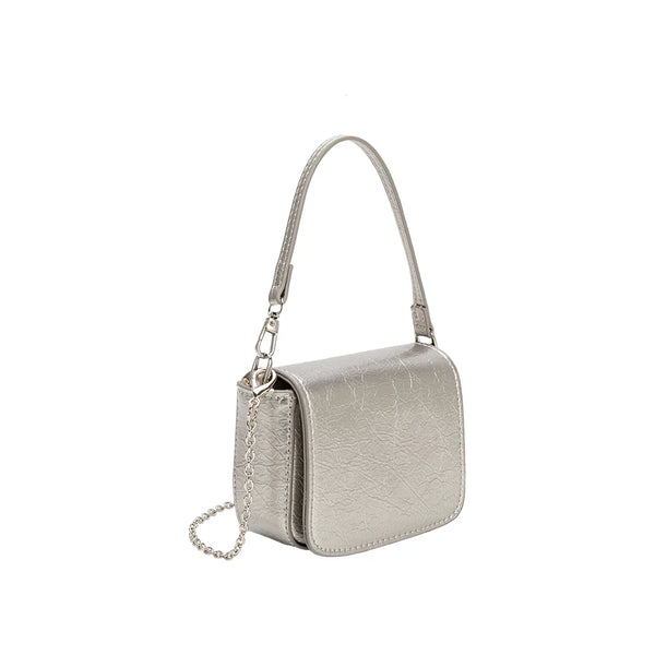 Melie Bianco Sonnet Silver Mini Bag