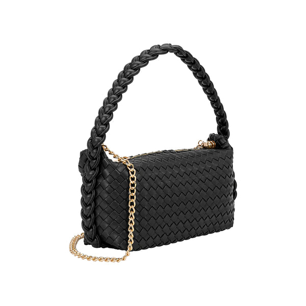 Melie Bianco Alma Black Top Handle Bag