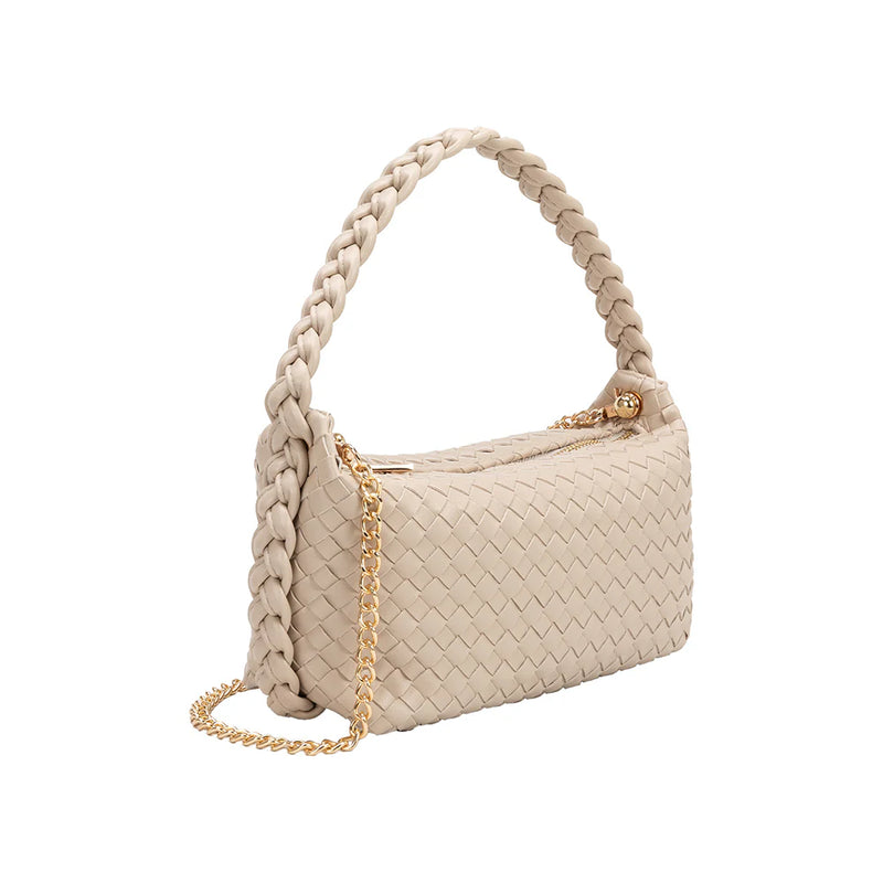 Melie Bianco Alma Ivory Top Handle Bag