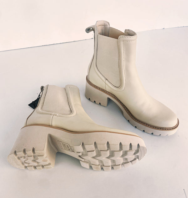 Dolce Vita Hawk H20 Booties Ivory Leather