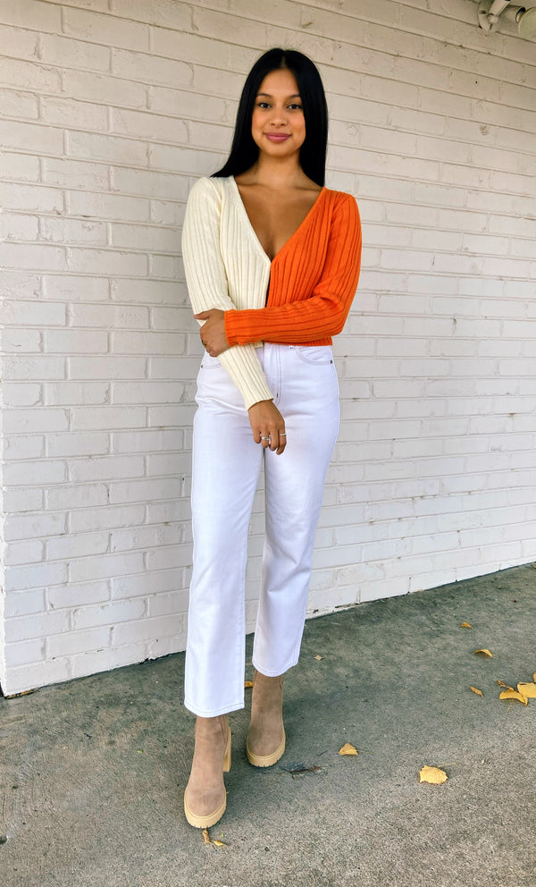 Carrot Knit Sweater Top