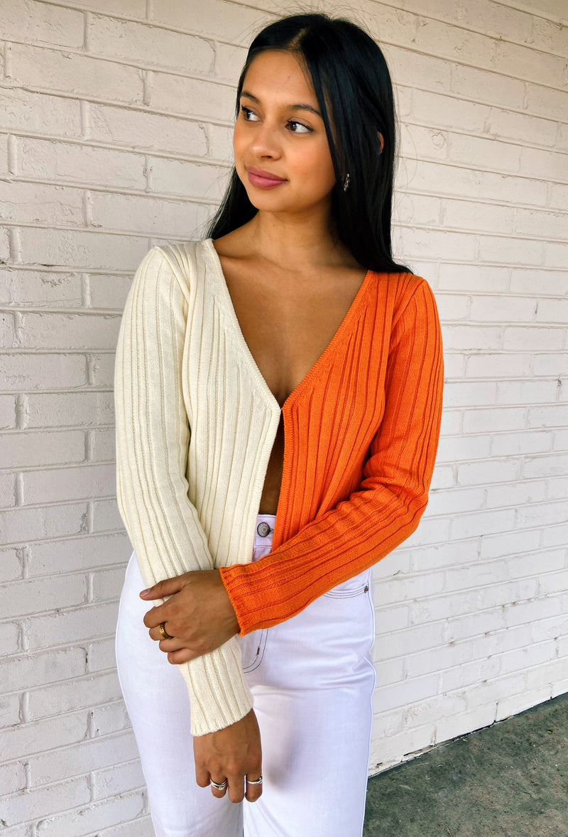 Carrot Knit Sweater Top