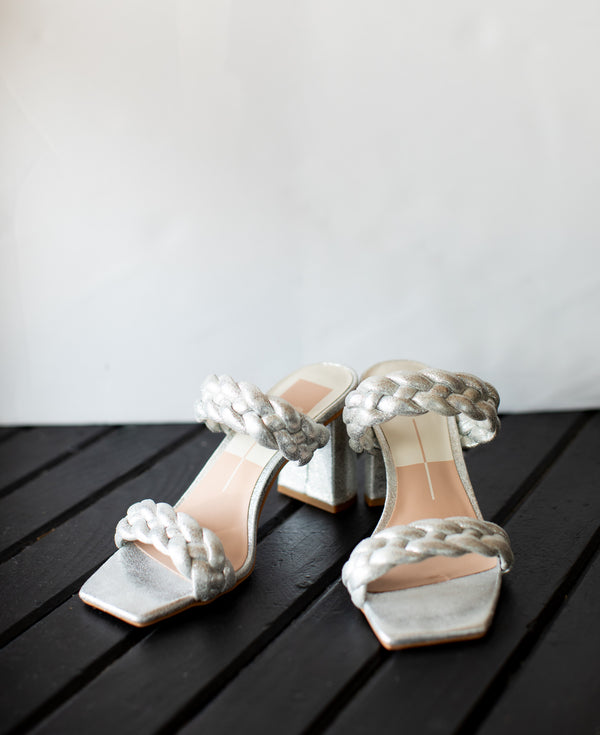 Dolce Vita Paily in Silver Metallic Stella Suede