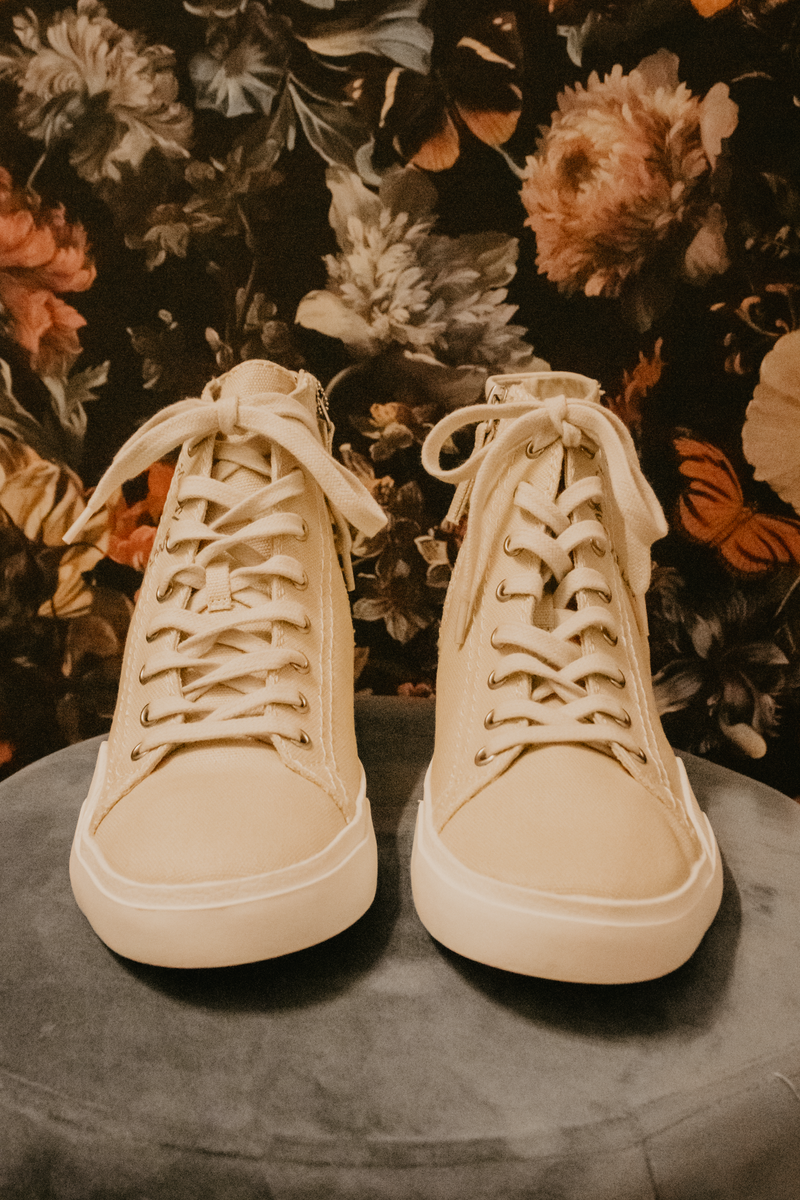 Dolce Vita Zest Pride Sneakers in Sandstone Canvas