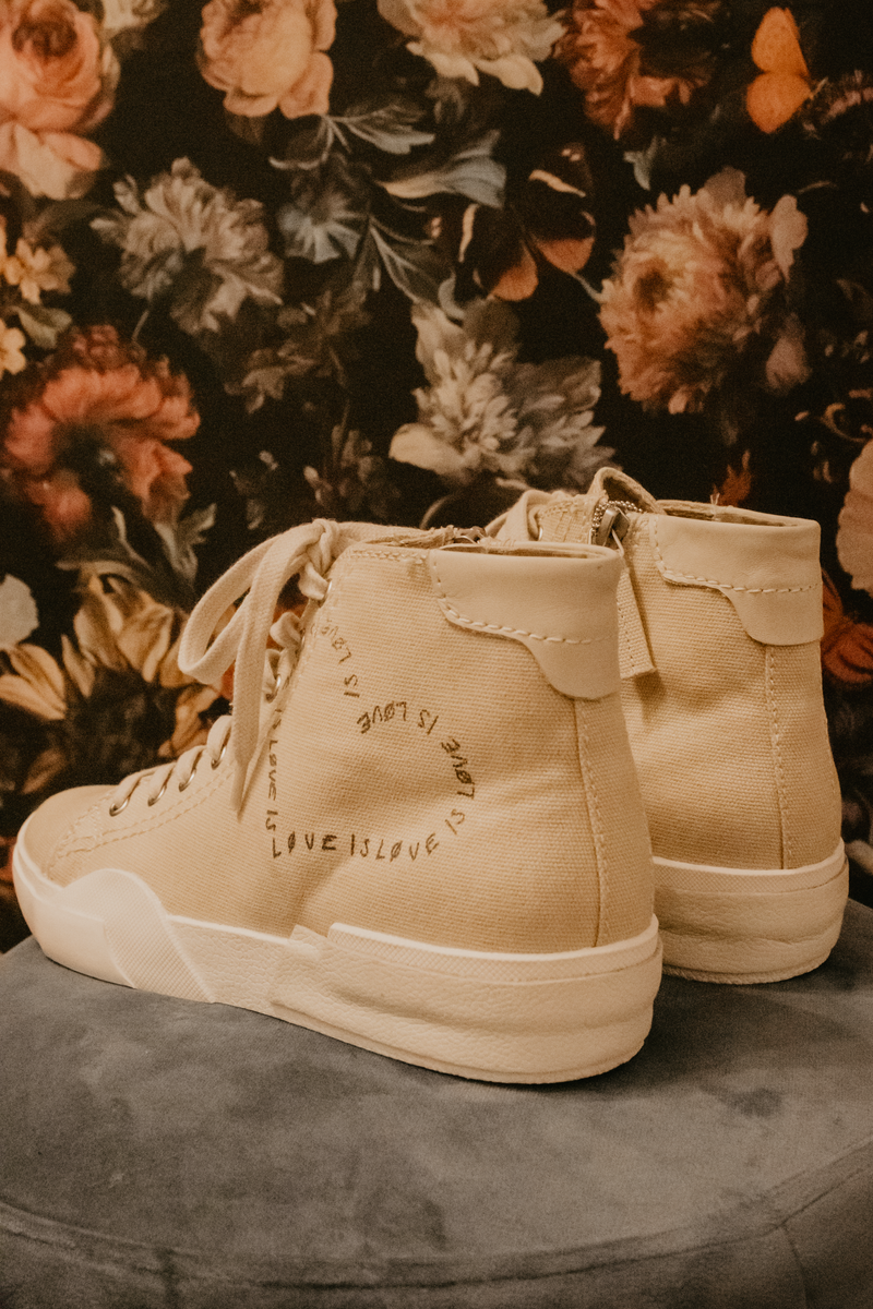 Dolce Vita Zest Pride Sneakers in Sandstone Canvas