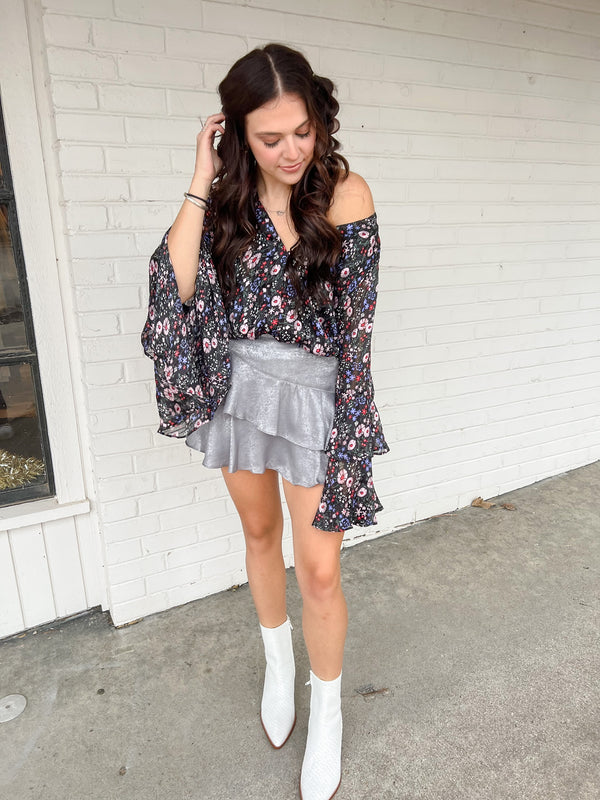 BuddyLove Cheyenne Bell Sleeve Bodysuit - Secret Garden