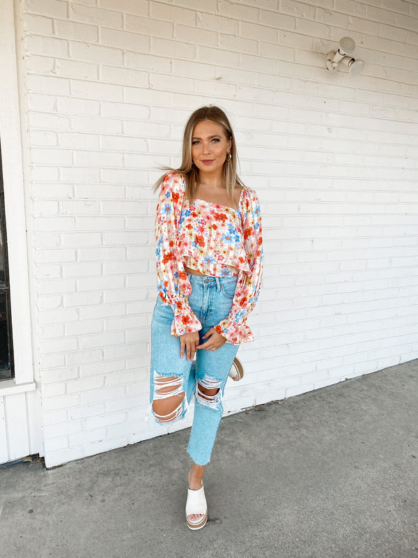 Buddylove Flora Flowy Crop Top - Wild Flower