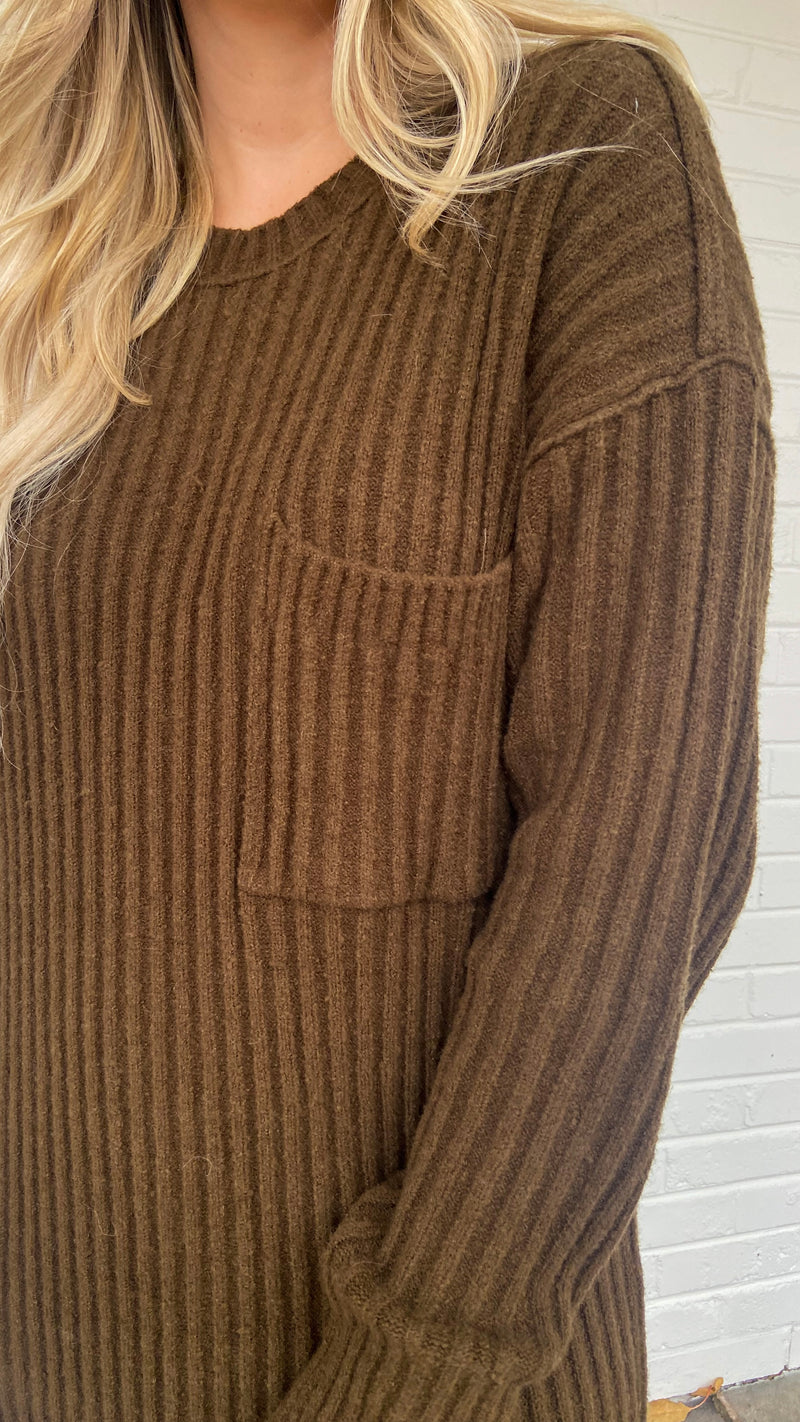 Pistola Darya Oversized Pullover Sweater Dress - Moss