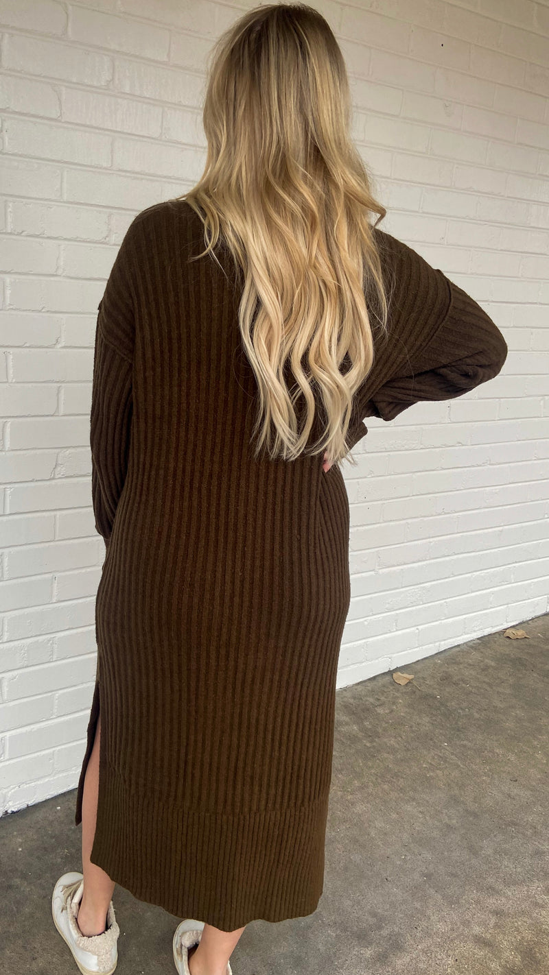Pistola Darya Oversized Pullover Sweater Dress - Moss