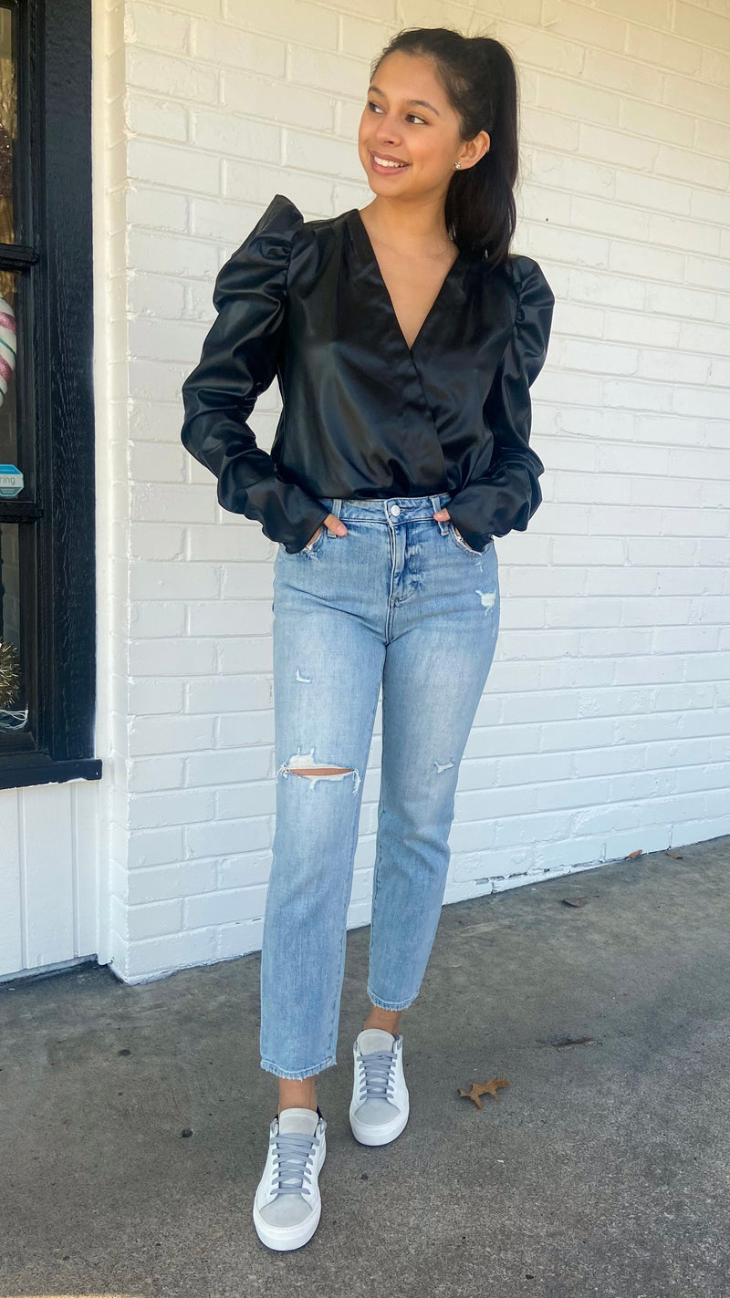Buddylove Joan Bodysuit - Black Leather