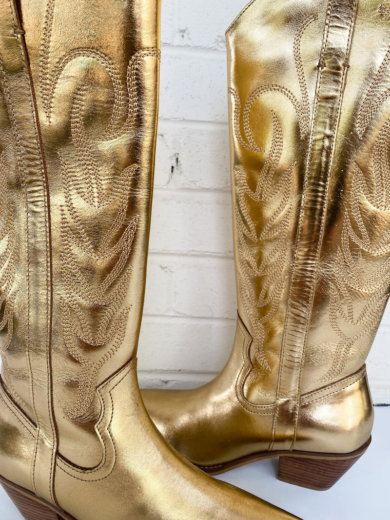 Matisse Agency Western Boot - Gold
