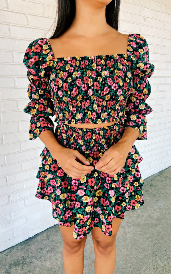 Buddylove Nelly Smocked Two-Piece Set - Botanical