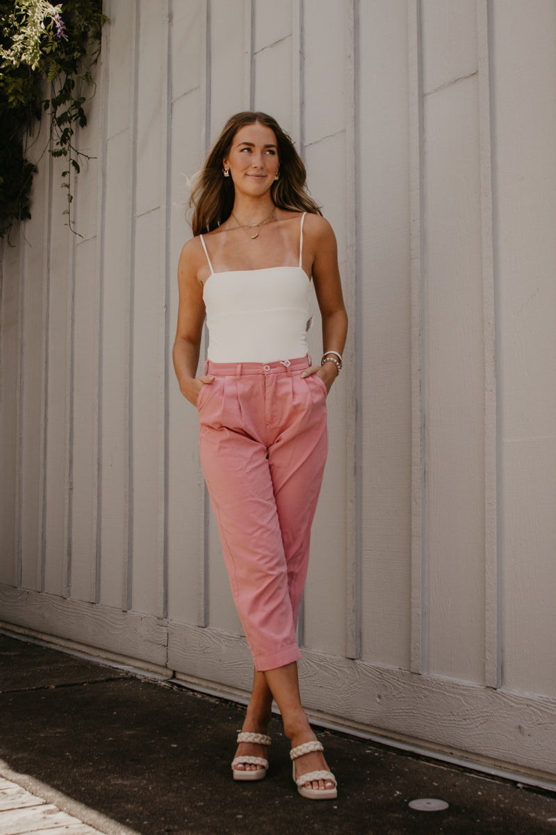 Pistola Kellin Pleated Trouser - Flamingo