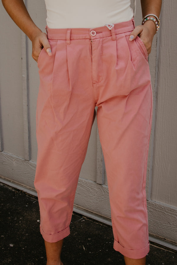 Pistola Kellin Pleated Trouser - Flamingo