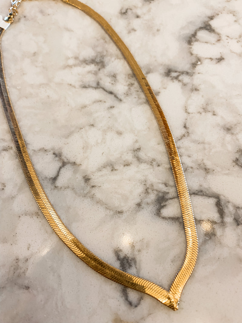 Pointed Herringbone Necklace
