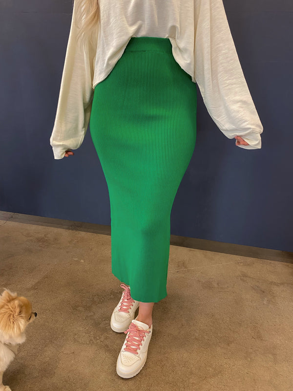 Gone Green Midi Skirt