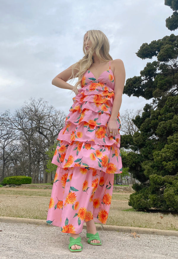 Buddylove Callie Tiered Maxi Dress - Sunflower