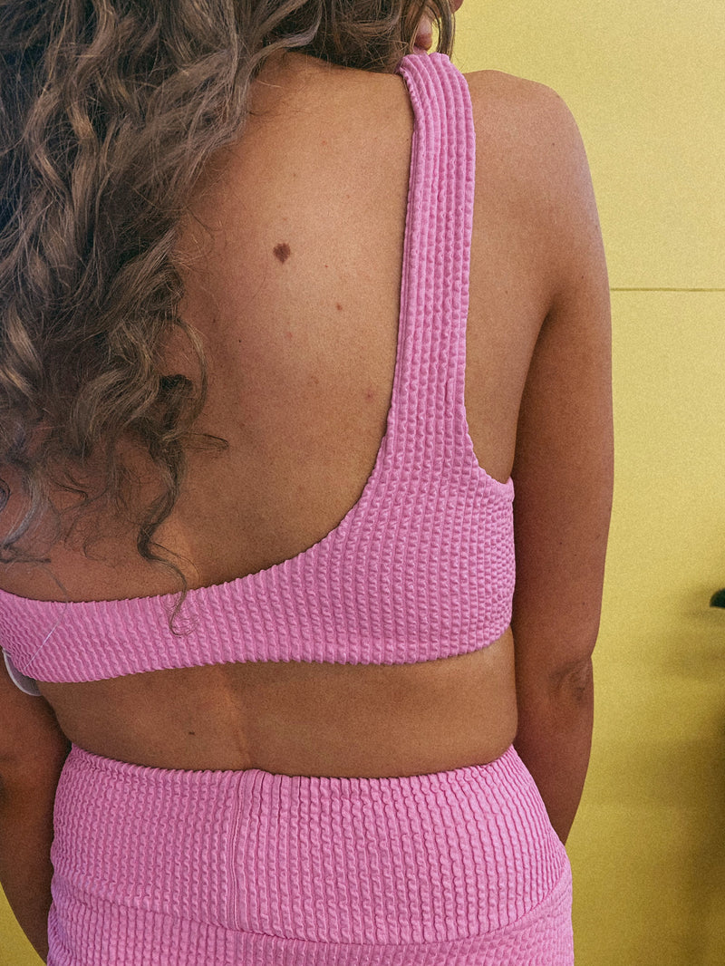 Buddylove Ora Scoop Neck High Waisted Bikini - Pepto Pink