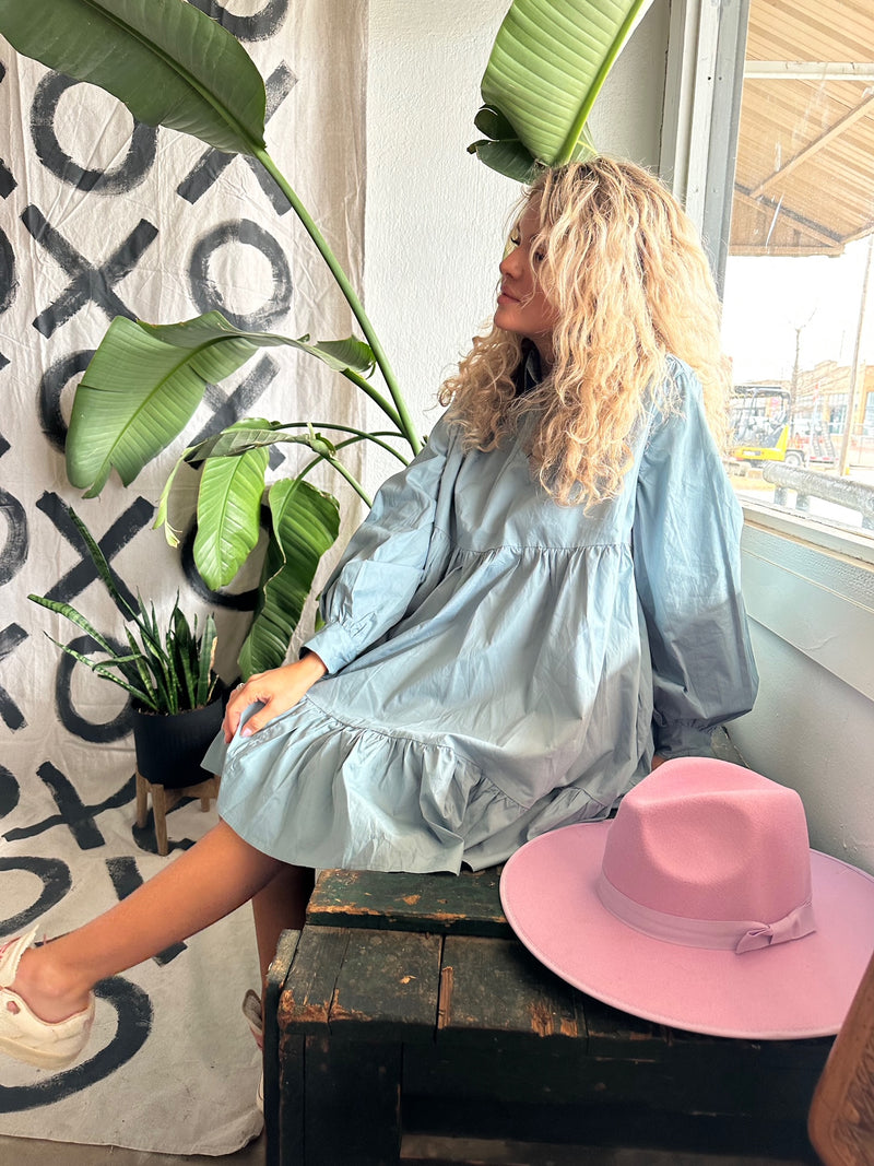 Femme Collared Dress - Sage