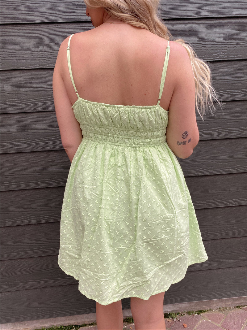 Springtime Mint Mini Dress