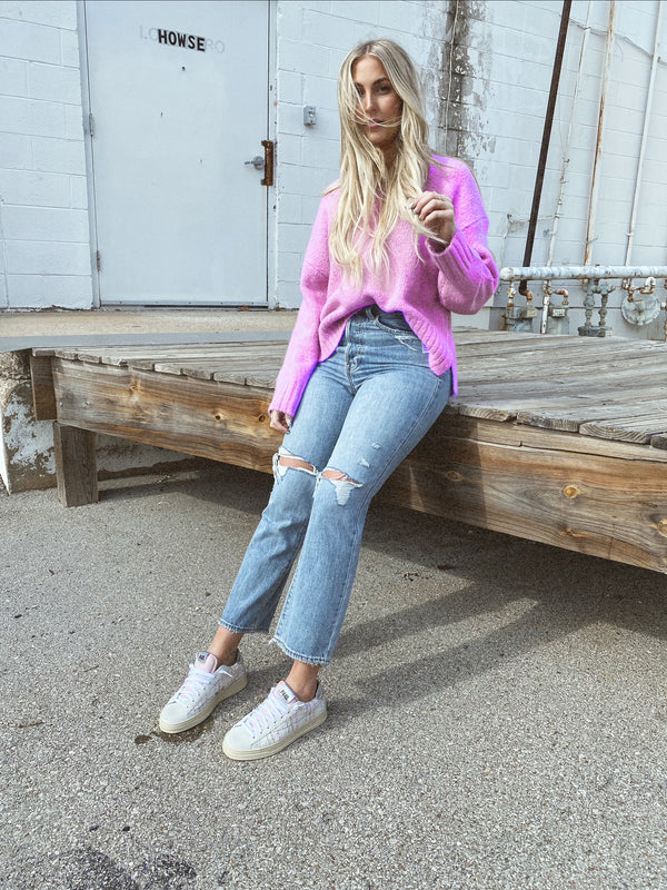 Pistola Vania V Neck Sweater - Rose
