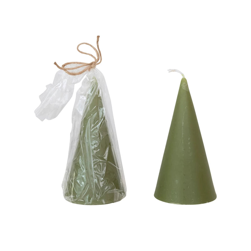 Green Cone Tree Candles