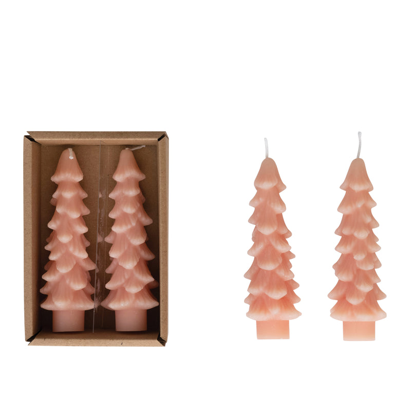Pink Tree Candles